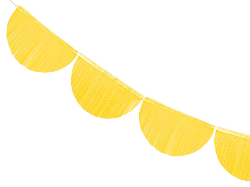 Vanik Fringe Yellow 20 cm x 3 m цена и информация | Peokaunistused | kaup24.ee