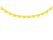 Vanik Fringe Yellow 20 cm x 3 m цена и информация | Peokaunistused | kaup24.ee