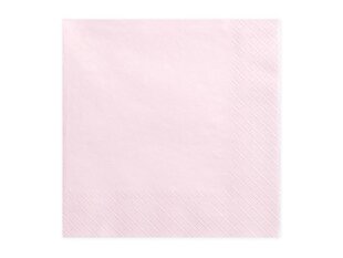 3-kihilised salvrätikud Light Powder Pink 33x33 cm (1 pakk / 20 tk) hind ja info | Ühekordsed nõud | kaup24.ee