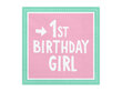 Salvrätikud 1st Birthday Girl 33x33 cm (1 pakk / 20 tk) цена и информация | Ühekordsed nõud | kaup24.ee