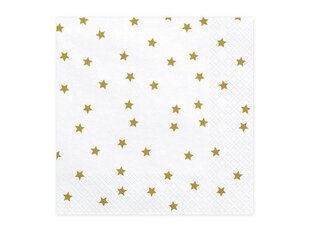 Salvrätikud Stars gold 33x33 cm (1 pakk/ 20 tk) hind ja info | Ühekordsed nõud | kaup24.ee