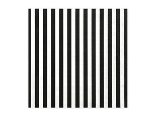 Салфетки Stripes Black 33x33 см (1 упаковка / 20 шт.) цена и информация | Праздничная одноразовая посуда | kaup24.ee