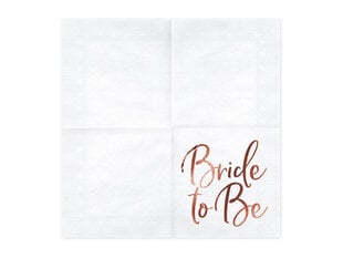 Salvrätikud Bride to be Rose Gold 33 x 33 cm (1 karp/ 12 pakki) (1 pakk/ 20 tk) hind ja info | Ühekordsed nõud | kaup24.ee