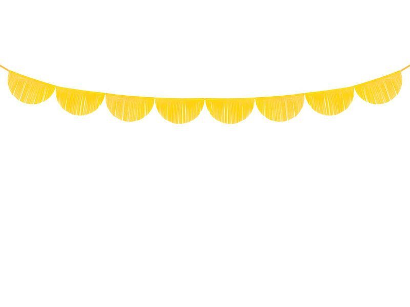 Vanik Fringe Yellow 32 cm x 3 m hind ja info | Peokaunistused | kaup24.ee