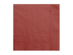 3-kihilised salvrätikud Red 33x33 cm (1 pakk/ 20 tk) цена и информация | Праздничная одноразовая посуда | kaup24.ee