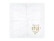 Salvrätikud All you need is love White 33x33cm (1 pakk / 20 tk) цена и информация | Ühekordsed nõud | kaup24.ee