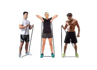 Treeningrihm Power Band Fitness, 208x64mm, sinine hind ja info | Joogatarvikud | kaup24.ee