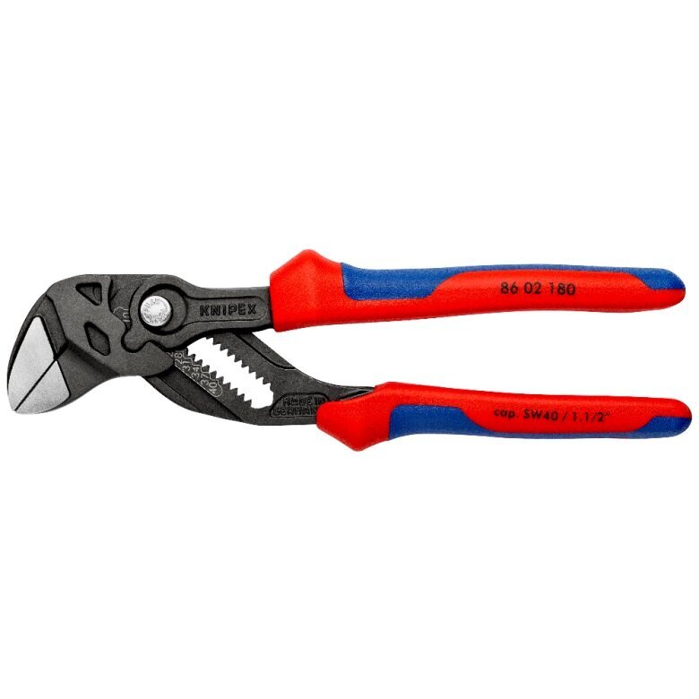 Knipex tangid 86 02 180 (punane/sinine, Länge 180m, 15-fach einstellbar) цена и информация | Käsitööriistad | kaup24.ee