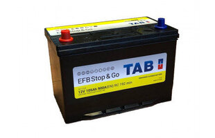 TAB EFB Stop&Go 105Ah 900A (+-) aku hind ja info | TAB Autokaubad | kaup24.ee