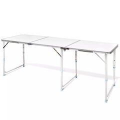 Kokkupandav laud telkimiseks, alumiiniumist 180 x 60 cm hind ja info | Matkamööbel | kaup24.ee