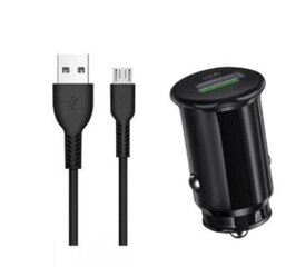 Tkn-Connect Fast Qc 3.0 autolaadija + Micro Usb kaabel (must) цена и информация | Дополнительные принадлежности | kaup24.ee