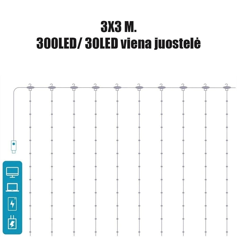 Kardina vanik Led usb, sinine hind ja info | Jõulutuled | kaup24.ee