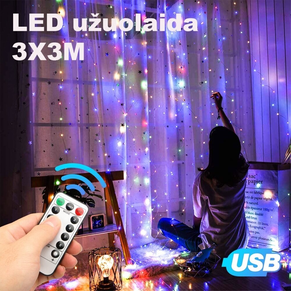 Kardina vanik Usb led, värviline hind ja info | Jõulutuled | kaup24.ee