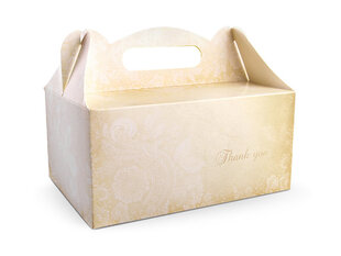Декоративная бумажная коробка для свадебного торта 19x14x9 см (1 упаковка / 10 шт) цена и информация | Праздничная одноразовая посуда | kaup24.ee