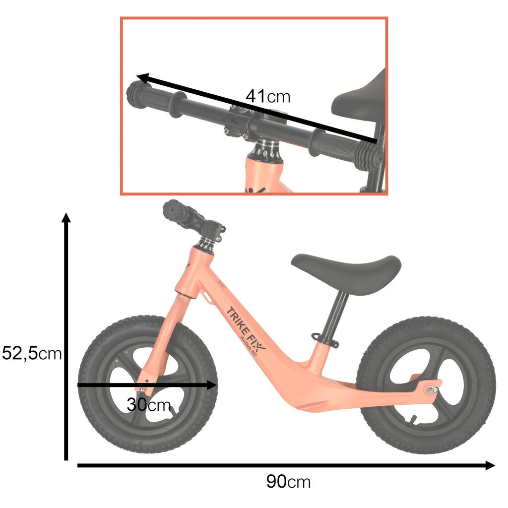 Laste tasakaaluliikur trike fix active x2, oranž hind ja info | Jooksurattad | kaup24.ee