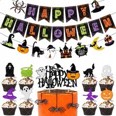 Girland Happy Halloween Spooky Spooky Spirits Topper Set 11el. hind ja info | Peokaunistused | kaup24.ee