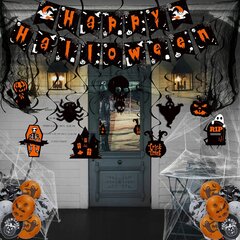 Girland Happy Halloween dekoratsioon õhupallid Kummitus Kõrvits Kõrvits komplekt 41el. hind ja info | Peokaunistused | kaup24.ee