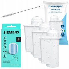 Wessper 3x фильтр для кофемашины Siemens + очиститель для кофемашины Siemens цена и информация | Аксессуары для кофейных аппаратов | kaup24.ee