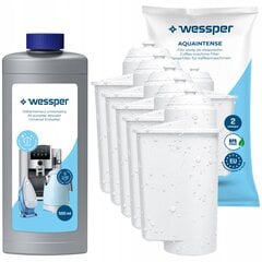 Wessper komplekt: 5x veefilter Siemens EQ seeria kohvimasinale + kalibreerimisseade hind ja info | Kohvimasinate lisatarvikud | kaup24.ee