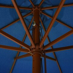 päikesevari puust postiga 330 cm, taevasinine цена и информация | Зонты, маркизы, стойки | kaup24.ee