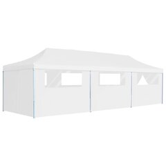 kokkupandav pop-up peotelk 8 külgseinaga 291 x 870 x 315 cm, valge цена и информация | Беседки, навесы, тенты | kaup24.ee