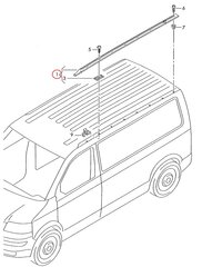 VOLKSWAGEN TRANSPORT Väliskatuse juhtraudtee vasakpoolne originaal 7H1860181AQZU hind ja info | Lisaseadmed | kaup24.ee