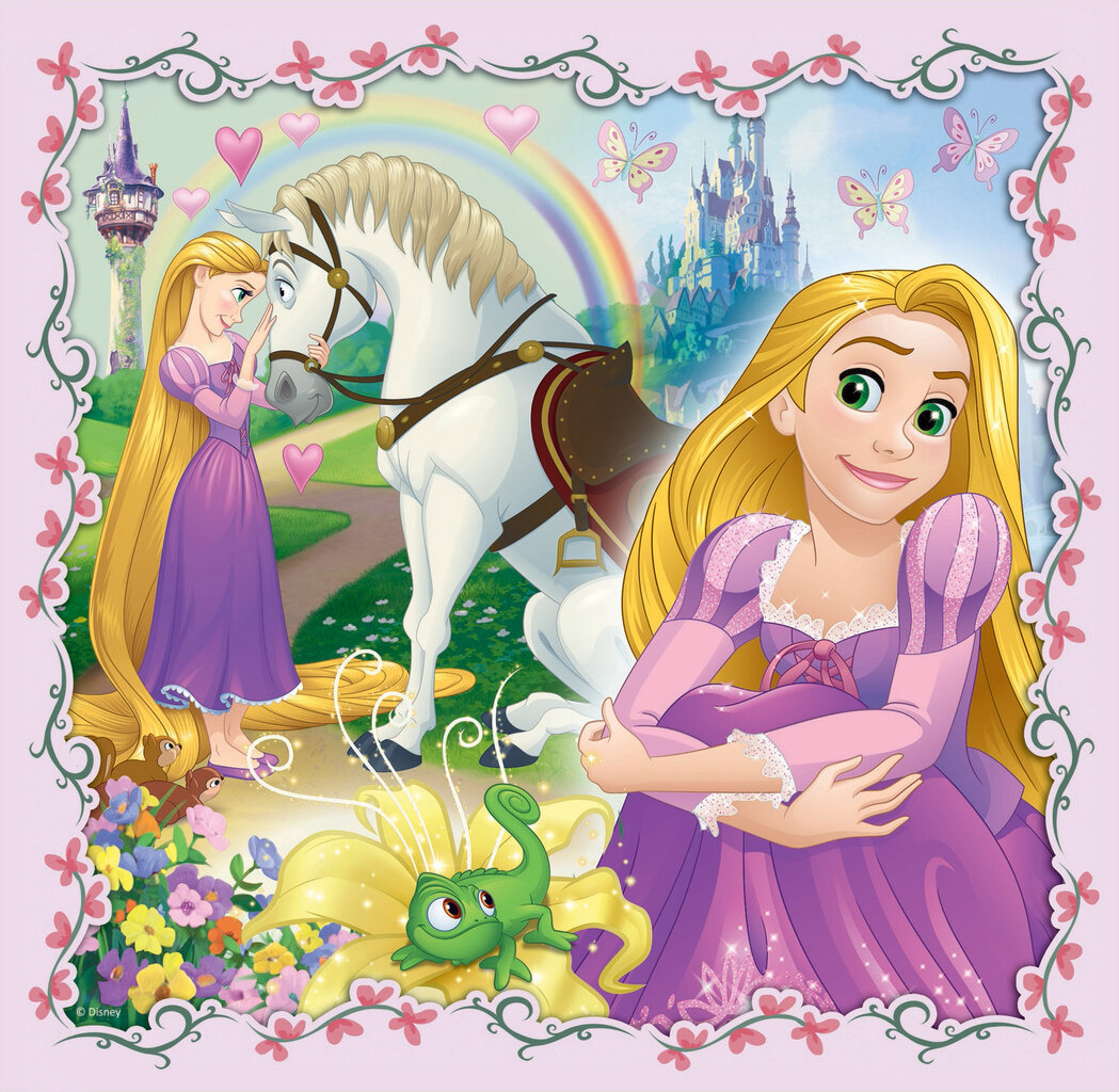 Pusle komplekt Trefl 3 in 1 Disney Princess, 20+50+36 цена и информация | Pusled | kaup24.ee