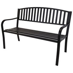 ProGarden aiapink metall 127x50x85 cm, must цена и информация | Скамейки | kaup24.ee