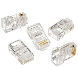 Tech Zone RJ45 сетевой кабель RJ45 коннектор 50 шт цена и информация | Кабели и провода | kaup24.ee