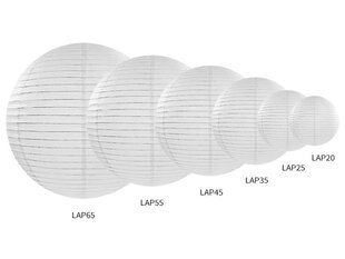 Paberist rippuv kaunistus 20 cm, valge (1 karp/30 tk) hind ja info | Peokaunistused | kaup24.ee