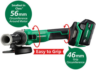 Akunurklihvija 125mm, 18V Li-Ion harjadeta mootor hind ja info | Akutrellid ja akukruvikeerajad | kaup24.ee