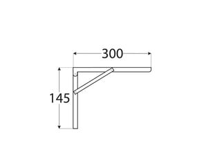 Kokkupandavad kronstein riiulile 300×145 mm hind ja info | Riiulid tööriistadele | kaup24.ee