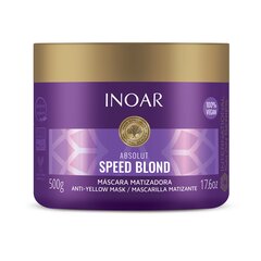 Kollast tooni vähendav juuksemask INOAR Speed Blond Mask 500 g цена и информация | Маски, масла, сыворотки | kaup24.ee