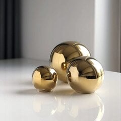 Dekoratiivne kuldne keraamiline pall 9 cm цена и информация | Детали интерьера | kaup24.ee