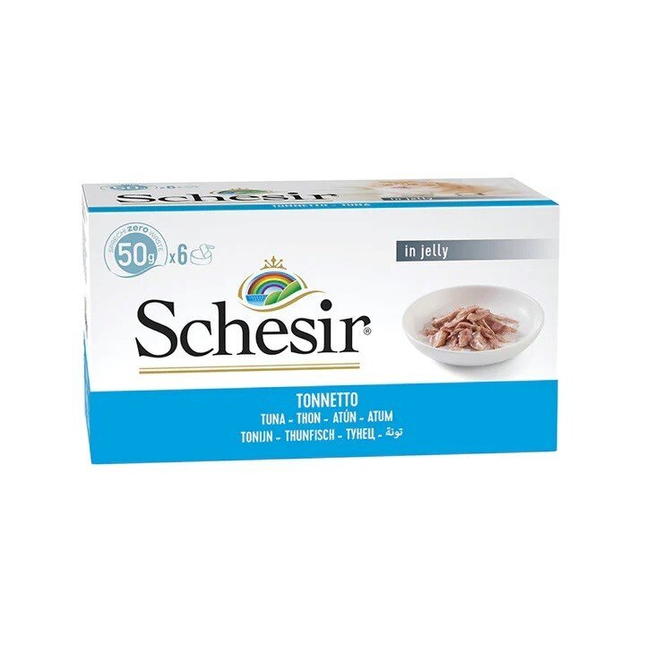 Schesir konserv kassidele tuunikalaga, 6x50 g hind ja info | Konservid kassidele | kaup24.ee