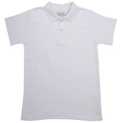 Поло футболка с короткими рукавами, белая цена и информация | Рубашки для мальчиков | kaup24.ee