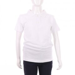 Поло футболка с короткими рукавами, белая цена и информация | Рубашки для мальчиков | kaup24.ee