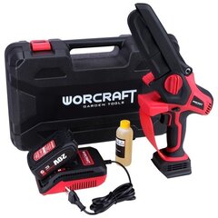 Аккумуляторная мини-бензопила Worcraft 20V LI-ION в пластиковом кейсе цена и информация | Цепные пилы | kaup24.ee