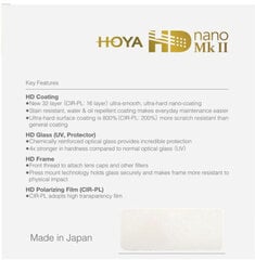 Hoya HD nano MkII UV цена и информация | Фильтр | kaup24.ee