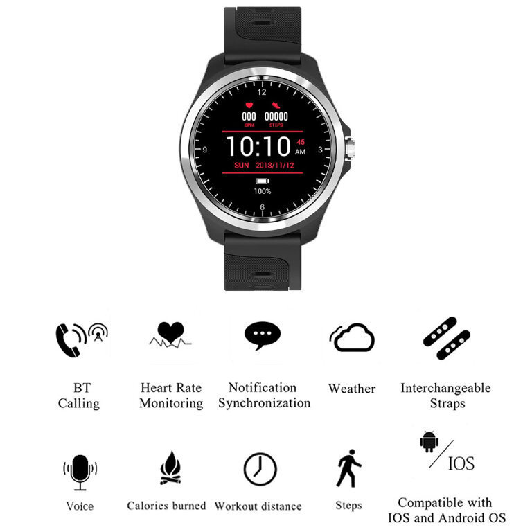 Pacific 26 Black цена и информация | Nutikellad (smartwatch) | kaup24.ee