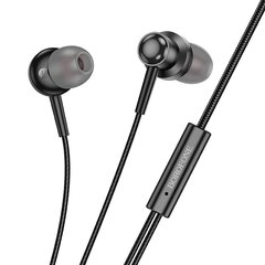 Borofone Earphones BM87 Element with microphone black цена и информация | Наушники | kaup24.ee