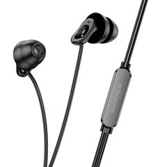 Borofone Earphones BM91 Cloud with microphone black цена и информация | Наушники | kaup24.ee