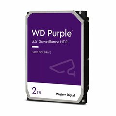 Жесткий диск, Western Digital Purple HDD SATA 2TB 5400 64MB цена и информация | Внутренние жёсткие диски (HDD, SSD, Hybrid) | kaup24.ee