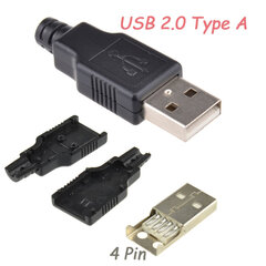 Паяная розетка USB Type-A 2.0, 4-контактный штекер StoreGD цена и информация | Ноутбуки | kaup24.ee