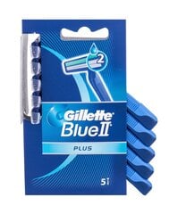 Одноразовые бритвы для мужчин Gillette Blue II Plus 5 шт. цена и информация | Косметика и средства для бритья | kaup24.ee