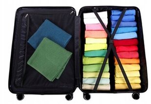 Набор чемоданов на колесиках 4в1 Bagia, черный цена и информация | Чемоданы, дорожные сумки | kaup24.ee