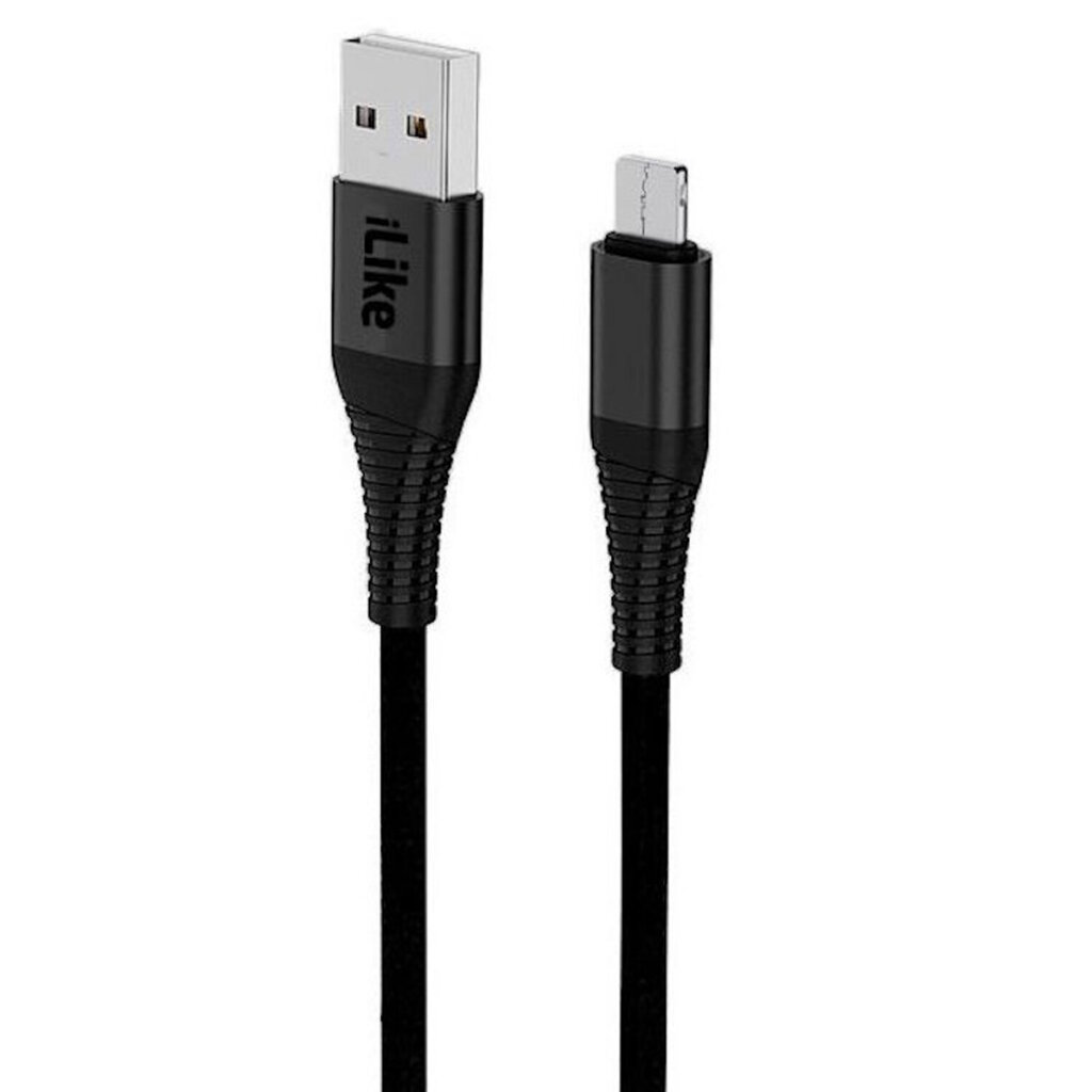 iLike ICM01 Vastupidav TPE USB Micro USB Universaalne Laadija ja Andmekaabel 1m Must цена и информация | Mobiiltelefonide kaablid | kaup24.ee