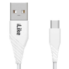 iLike ICT01 Прочный TPE USB на USB-C (Type-C) быстрый  3.1A Кабель данных и заряда Cable 1m Черный цена и информация | Кабели для телефонов | kaup24.ee