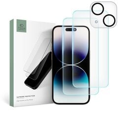 Защитное стекло TECH-PROTECT SUPREME SET для IPHONE 15 PLUS прозрачное kaina ir informacija | Защитные пленки для телефонов | kaup24.ee