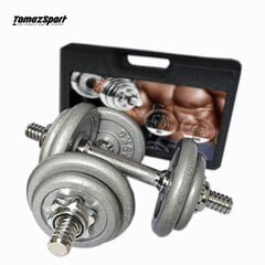 Reguleeritava raskusega terashantlite komplekt Tomaz Sport Steel Power 2x10 kg hind ja info | Hantlid, kangid, raskused | kaup24.ee